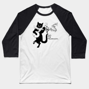 Cat The Meowsician - Music Lover Baseball T-Shirt